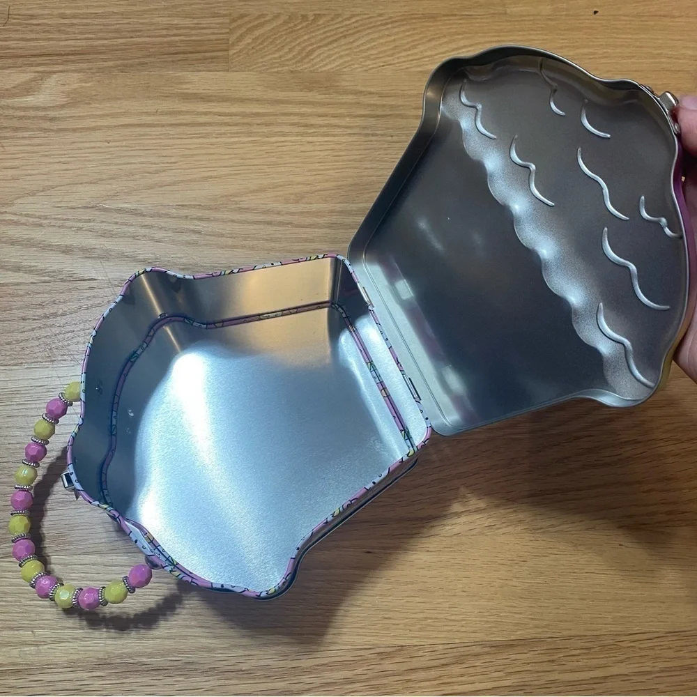 Hello Kitty Unicorn Cupcake Rainbow Tin Metal Storage Container NEW